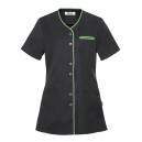 Blouse Esthéticienne Femme Manches Courtes Gris Anthracite Liseré Rose - CLINIC DRESS - 6