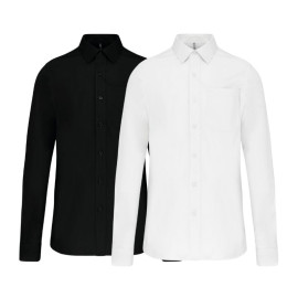 Chemise de Service Homme Popeline Manches Longues - KARIBAN