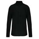 Chemise de Service Popeline Manches Longues noir