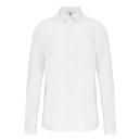 Chemise de Service Popeline Manches Longues blanche
