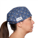 Calot Médical Unisexe Court 100% Coton à Motifs - CHRYSVAL - 19