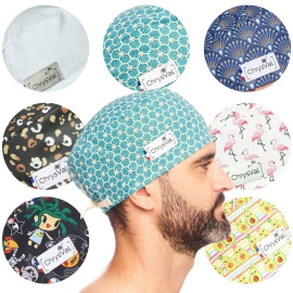 Calot Médical Unisexe Couvrant 100% Coton à Motifs - CHRYSVAL