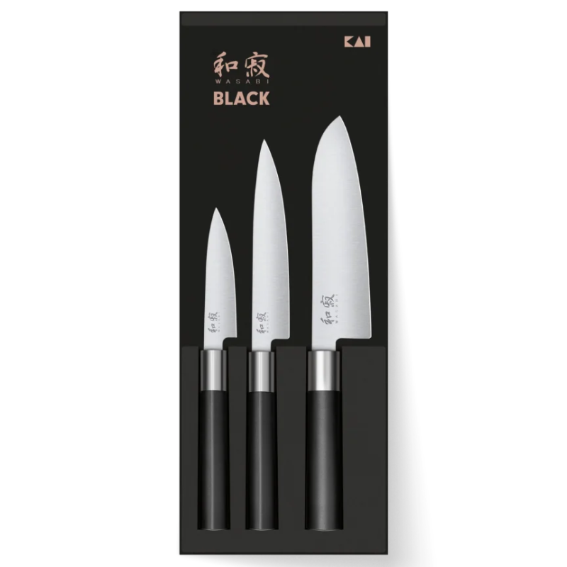 Set 3 couteaux japonais 67S-310 WASABI BLACK - KAI