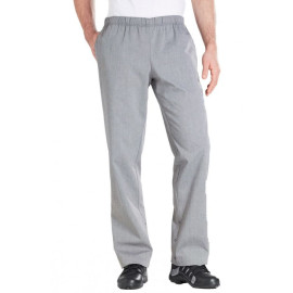 Pantalon de Cuisine Homme Gris Ceinture Élastique - BRAGARD