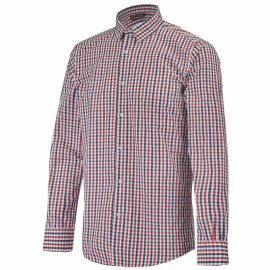 Chemise de Service Homme Carreaux Vichy Bleu Blanc Rouge - LAFONT SERVICE