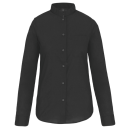 Chemisier de Service Femme Col Mao Noir