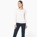 Chemise crêpe blanche manches longues femme