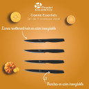 Set de 4 Couteaux à Steak Lame Noire 12,5 cm - PRADEL