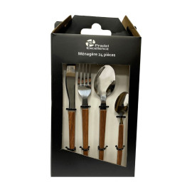 Ménagère 24 pièces PERTH Façon Bois – PRADEL
