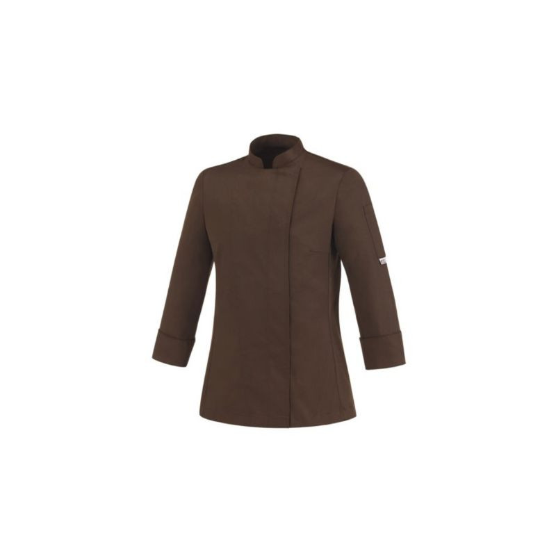 Veste de cuisine femme marron manches longues - EGOCHEF