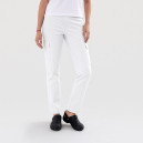 Pantalon de Cuisine Femme Poches Latérales Blanc - MANELLI