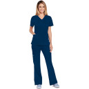 Blouse Médicale Femme Manches Courtes Core Stretch – CHEROKEE - Bleu marine