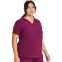 Blouse Médicale Femme Manches Courtes EDS Essentials - DICKIES MEDICAL - Bordeaux