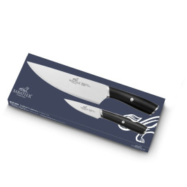 Coffret Couteaux Cuisine 2 Pièces ABS Noir Pyxis Chef 20cm et Office 9cm – SABATIER