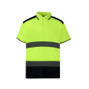 Polo haute visibilité jaune tissu en maille respirante Toptex