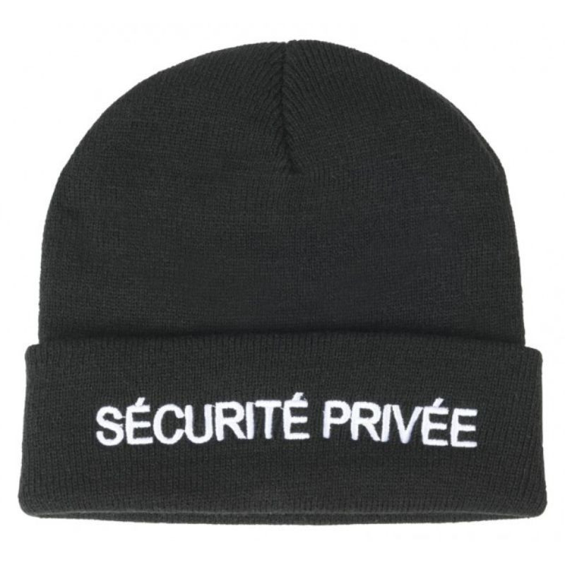 Bonnet de Sécurité Privée Brodé Acrylique Noir  – CITYGUARD