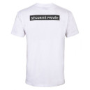 T-shirt de Sécurité Privée Sérigraphie Rétro Réfléchissante BLANC – CITYGUARD