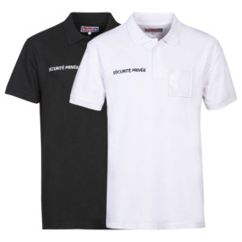 Polo de Sécurité Privée Mixte Sérigraphie Rétro Réfléchissante Coton - CITYGUARD