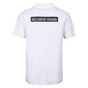 Polo de Sécurité Privée Sérigraphie Rétro Réfléchissante Coton blanc - CITYGUARD