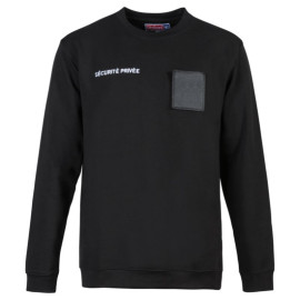 Sweat-shirt de Sécurité Privée Mixte Sérigraphie Rétro Réfléchissante Noir – CITYGUARD