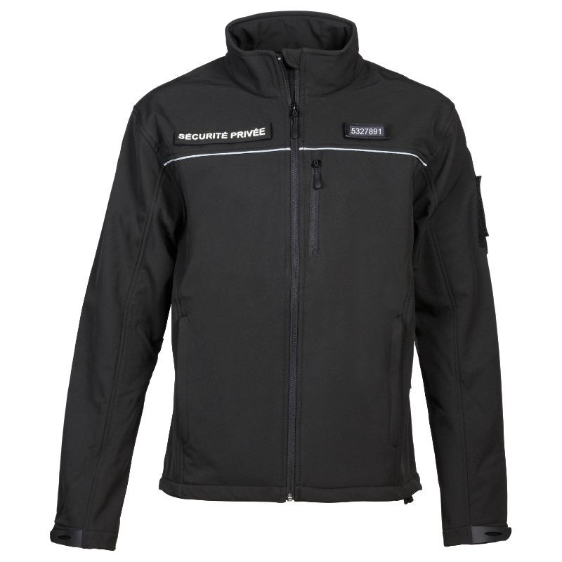 Blouson Softshell Sécurité Privée Mixte Imperméable Respirant Noir – CITYGUARD