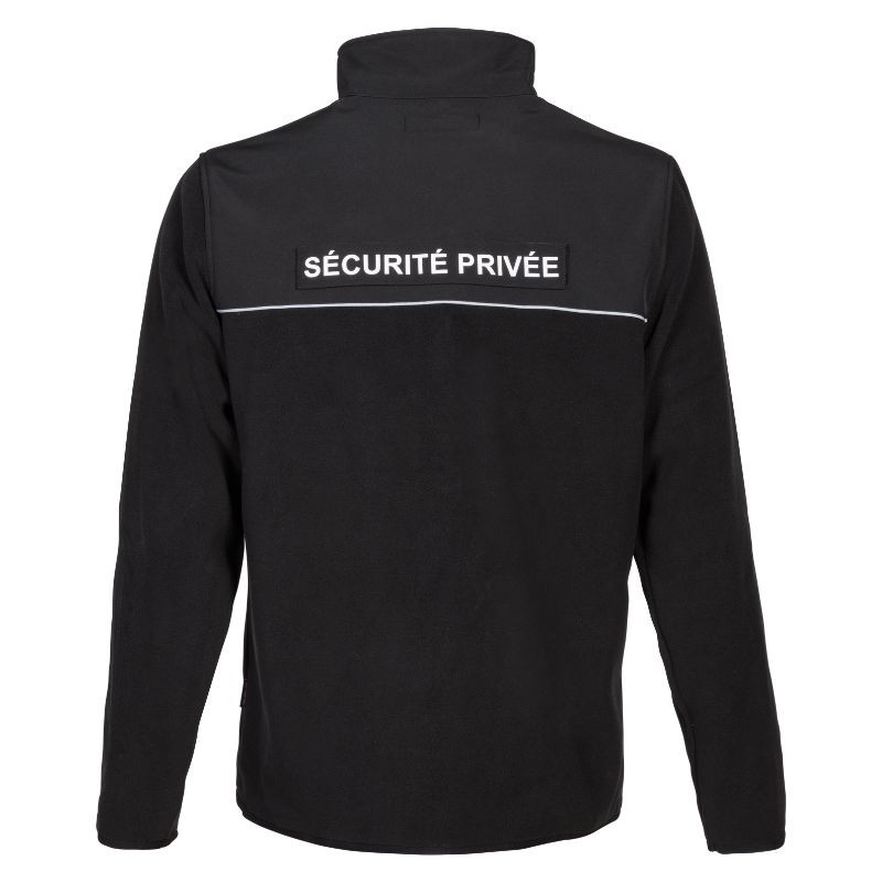 Blouson Polaire Sécurité Privée Mixte Patch Rétro Réfléchissant Noir – CITYGUARD