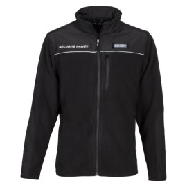 Blouson Polaire Sécurité Privée Mixte Patch Rétro Réfléchissant Noir – CITYGUARD