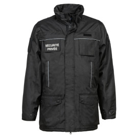 Parka de Sécurité Privée Mixte EVO Imperméable et Respirante Noir - CITYGUARD