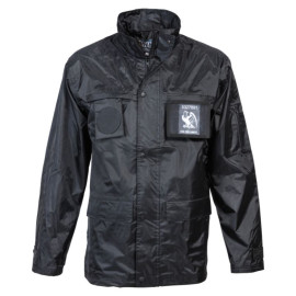 Coupe-vent de Sécurité Privée Unisexe Imperméable PVC Noir – CITYGUARD