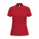 Polo de Service Piqué Femme Manches Courtes ROUGE
