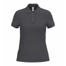 Polo de Service Piqué Femme Manches Courtes GRIS FONCÉ