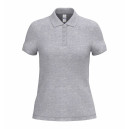 Polo de Service Piqué Femme Manches Courtes gris clair