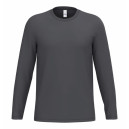 T-shirt de Service Mixte Manches Longues gris foncé