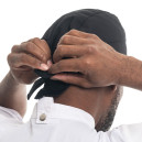 Détails Bandana de Cuisine Camargue Made in France Noir - MANELLI