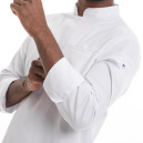 Détails des manches longues de la veste de cuisine