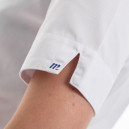 Détails Manches Blouse Esthéticienne Femme Lorraine Blanche Made in France - MANELLI