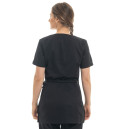 Dos Blouse Esthéticienne Femme Lorraine Noire Made in France - MANELLI
