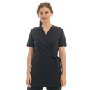 Blouse Esthéticienne Femme Lorraine Noire Made in France Collection Authentique