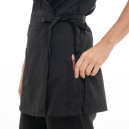 Poches Blouse Esthéticienne Femme Lorraine Noire Made in France - MANELLI