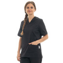 Tunique Médicale Mixte Nouméa Noire Made in France Collection Authentique