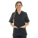 Tunique Médicale Mixte Nouméa Noire Made in France - MANELLI