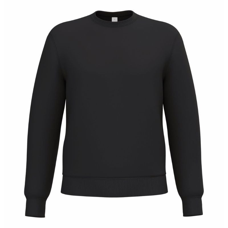 Sweat-shirt de Travail Mixte Col Rond Molleton Gratté noir