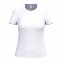 T-shirt de Travail Femme Manches courtes Mercury Respirant BLANC