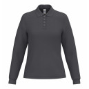 Polo de Service Piqué Femme Manches Longues gris