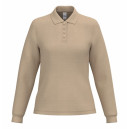 Polo de Service Piqué Femme Manches Longues beige
