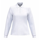 Polo de Service Piqué Femme Manches Longues blanc