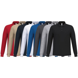Polo de Travail Piqué Homme Manches Longues - IDEAL BASIC BRAND