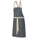 Tablier de Cuisine à Bavette Jorel marine rayé écru– ROBUR