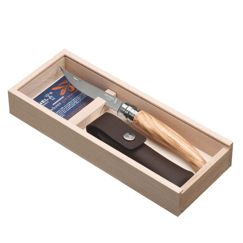 Coffret Effilé N°10 Manche Olivier avec Étui Alpine - OPINEL