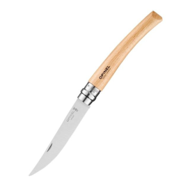 Couteau de Cuisine Effilé Lame 10 cm Manche Bois Hêtre – OPINEL